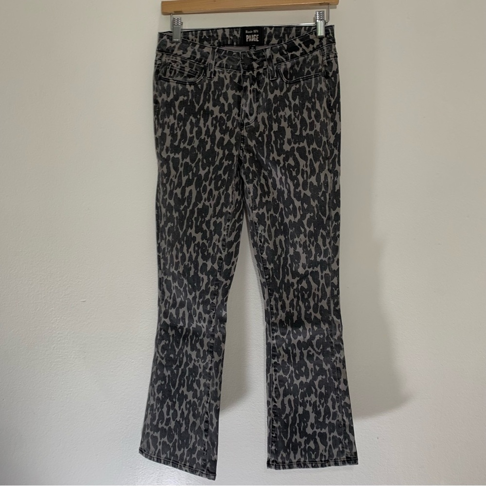ROSIE HW PAIGE jeans leopard gray print